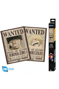 One Piece - Set 2 Posters Chibi 52X38 - Wanted Zoro & Sanji