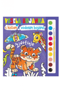 Vesela bojanka - Životinje s kistom i vodenim bojama