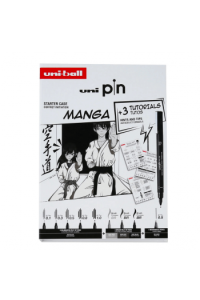 Uni Pin set markera (gift set 8kom) Manga s tutorijalom + tehnička olovka M5-228 (0,5) u kutiji
