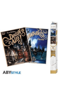 Harry Potter - Set 2 Chibi Posters - Retro Hogwarts&Diagon 52X38