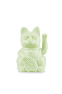 Lucky Cat Mini  waving cat  light green ca. 6,7 x 5,2 x 9,8 cm  plastic no batt.incl.