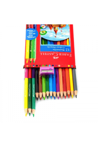 Boje drvene 12boja Faber Castell 110312 blister+3boje drvene obostrane i gratis šiljilo