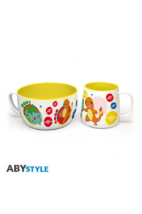 Pokemon - Breakfast Set Mug + Bowl - Pikachu & Kanto Starters
