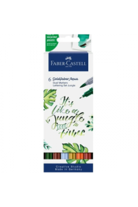 Marker obostrani akvarel 6 boja Lettering Jungle Goldfaber Faber Castell 164517