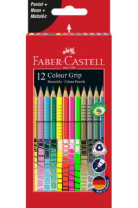 Boje drvene  12boja Grip 2001(neon+metalik+pastel) Faber Castell 201569 blister ~ 1/5