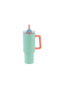 Čaša iTotal sa slamkom 1200ml zelena Macaron ID0250