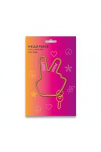 Hello Key Ring - Peace - key ring - gold