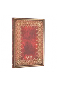 Planer tjedni 2026 12,5x17cm - midi horizontalni  s gumicom Foiled Flexi Paperblanks