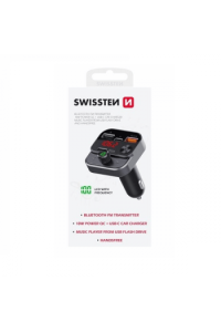 Swissten Fm Transmiter, 2Xusb Punjač, Bt, Handsfree, 12V, Crni 20114030