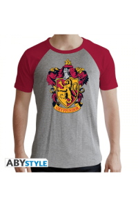 Harry Potter - Tshirt "Gryffindor" Man Ss Grey & Red- Premium_M