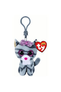 Ty Beanie Boos Kiki Grey Striped Cat - siva prugasta mačka - privjesak