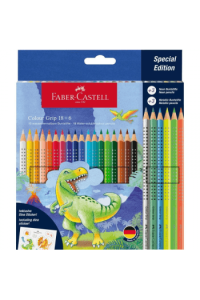 Boje drvene 18boja Grip 2001+6boja drvenih metallic i neon  T-Rex Faber Castell 201546