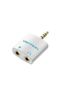 Audio razdjelnik 3.5 mm Muški na 2*3.5 mm ženski vention BDBW0 srebrni