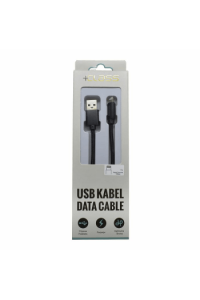 USB kabel + Class iphone 6/7/8/X/XS/XR/11 pleteni 1 m crni