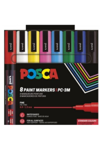 Uni pak marker Posca pc-3m sortirane boje 8/1 plastic free pakiranje