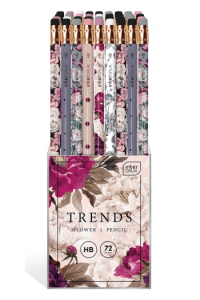 Olovka grafitna HB s gumicom Trends Interdruk sortirano