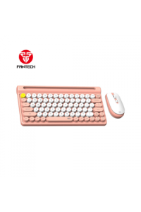 Set bežični miš i tipkovnica Fantech Mochi 80 WK897 breskva-bijela