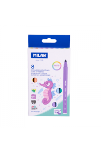 Flomasteri 8,1 Milan Konusni Vrh Pastelne Boje Perivi Karton Bls P12,72