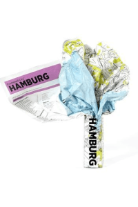 Hamburg Crumpled City Map