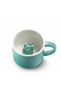 Animal mug Maneki Neko - mug with cat - turquoise