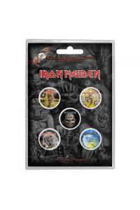 Iron Maiden - The faces of Eddie bedževi set