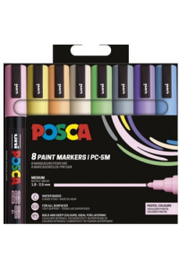 Uni pak marker Posca pc-5m pastelne boje 8/1 plastic free pakiranje