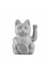 Lucky Cat Mini waving cat grey ca. 6,7 x 5,2 x 9,8 cm  plastic  no batt.incl.