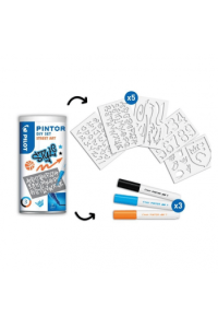 Set 3 markera i šablone DIY KIT Street Art Pintor Pilot Blister