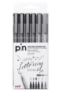 Marker Uni pin-200 za krasopis bold/brush 0.3/0.7/1.2/br t.sivi/br sivi/br.crni 6/1