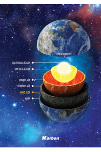 Bilježnica T.U. A4/D Karbon Zemljopis s memom 96 L P5/30