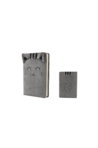 Notes iTotal plišani A5 Cat siva mačka XL2052C