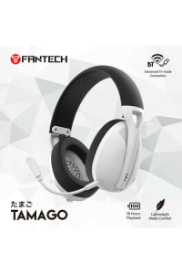 Bluetooth stereo slušalice Fantech BT5.5, 3.5mm + Tip C Tamago WHG01 Space ed. Bijele