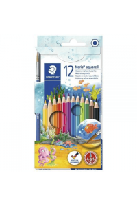 Boje drvene vodene 12boja Noris Aquarell Staedtler 144 10NC12 blister