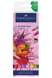 Marker obostrani akvarel 6 boja Flowers Goldfaber Faber Castell 164527