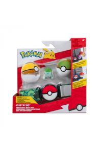 Pokemon Clip N Go Poke Ball Belt Set - Bulbasaur And Bulbasaur Themed Belt W16