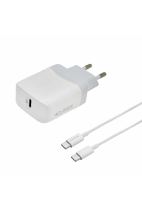 Kućni punjač + Class USB-C PD 25W brzi + kabel tip C na tip C bijeli