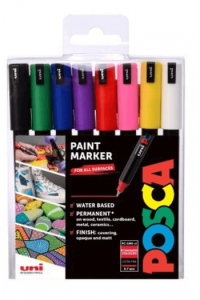 Uni pak marker Posca pc-1m osnovne boje 8/1