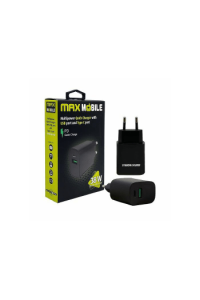 Maxmobile kućni punjač PD QC3.0 duo type C 20W+USB 18W, 2UTR3068-QP