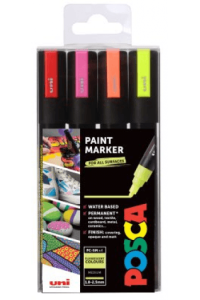 Uni pak marker Posca pc-5m fluorescentne boje 4/1