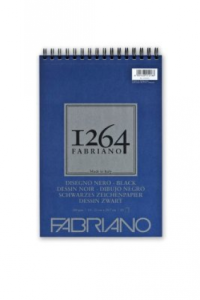 Blok Fabriano 1264 black drawing 21x29,7 (A4) 200g 40L spiralni top side 19100652