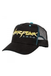 Jinx Cyberpunk 2077 Cyberpunker Trucker Hat Black/Blue