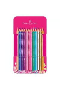Boje drvene  12boja metalna kutija Grip Sparkle Faber Castell 201737 € 1