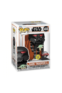Funko Pop Star Wars: The Mandalorian Dark Trooper With Grogu