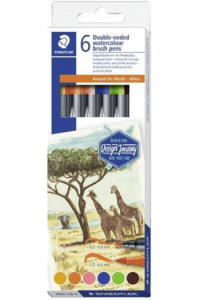 Flomaster 6 boja obostrani akvarel Africa Design Journey Staedtler