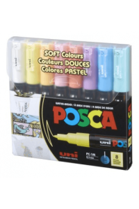 Uni pak marker Posca pc-1m pastelne boje 8,1