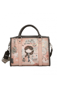 Torba fashion Anekke SS24 Peace&Love pink L-30x21x15cm 38821-189 P8