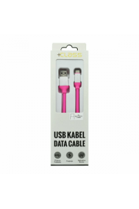 USK kabel + Class tip C silikonski, USB na tip C dužine 1.2m rozi