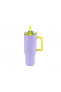 Čaša iTotal sa slamkom 1200ml lila Macaron ID0248