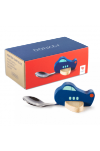 Kids Spoon - Knatter - airplane - dark blue