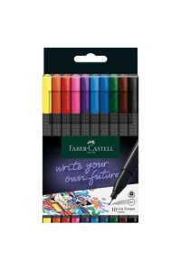 Flomaster fineliner 0,4mm Grip 10boja Faber Castell 151610 sortirano blister ~ 1/10